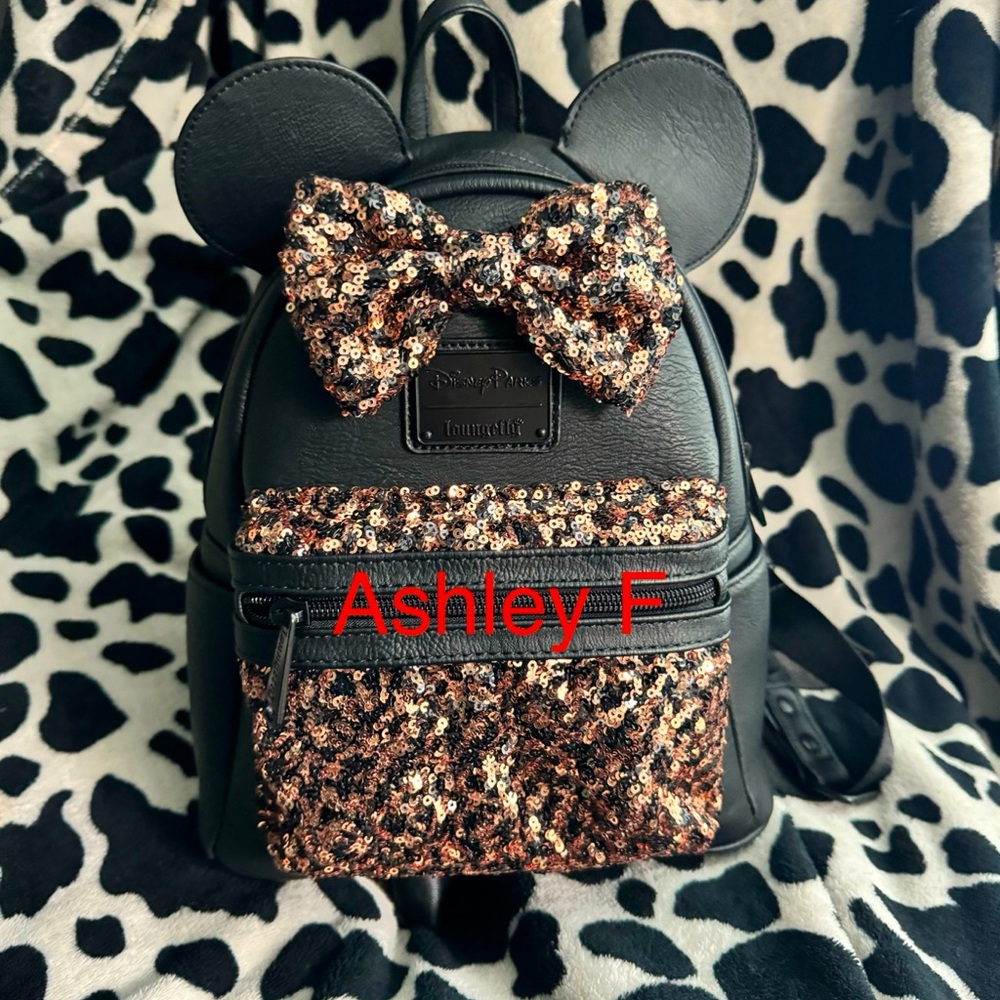 Belle bronze loungefly backpack used
